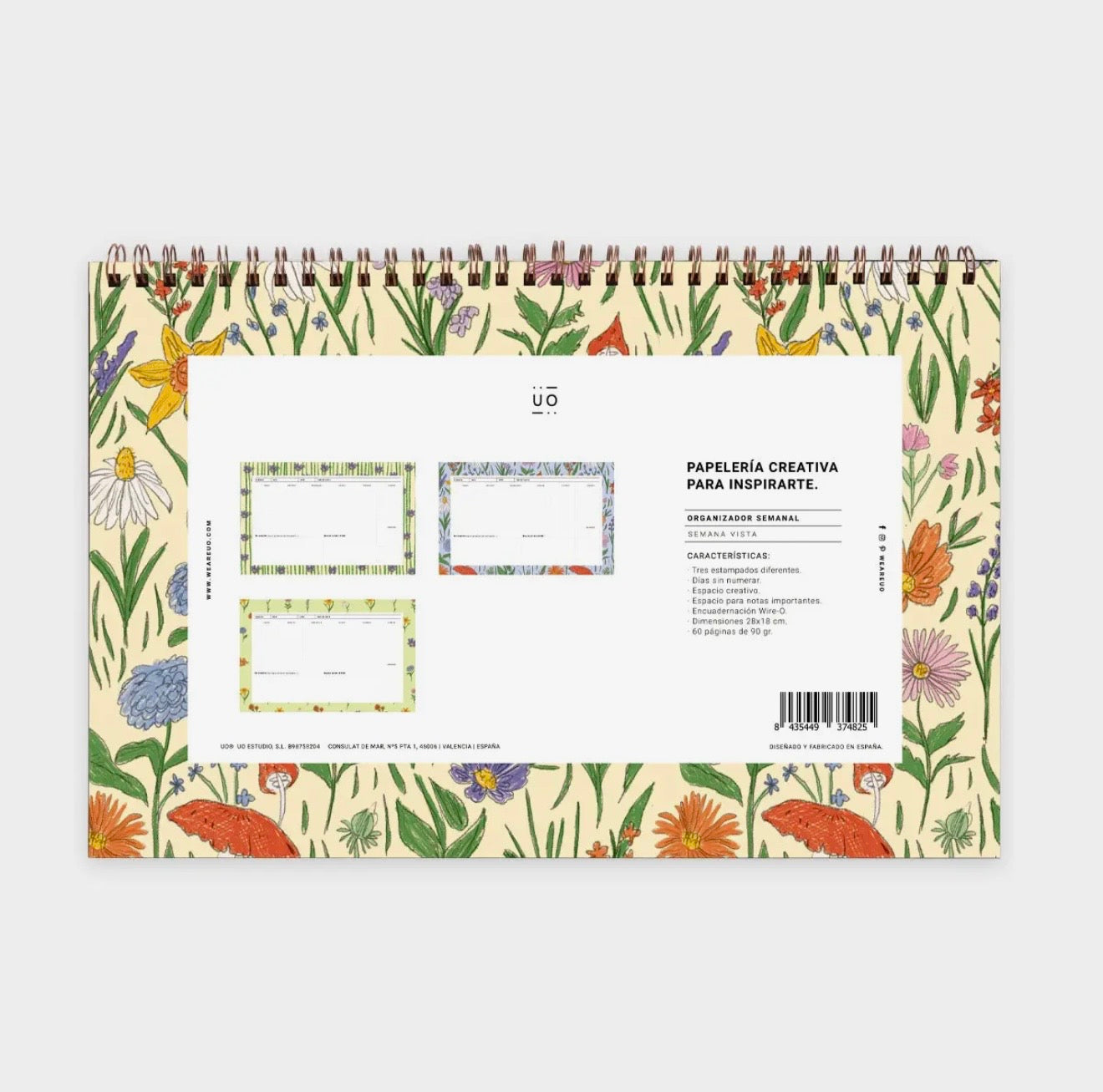 Organizador Semanal Flores